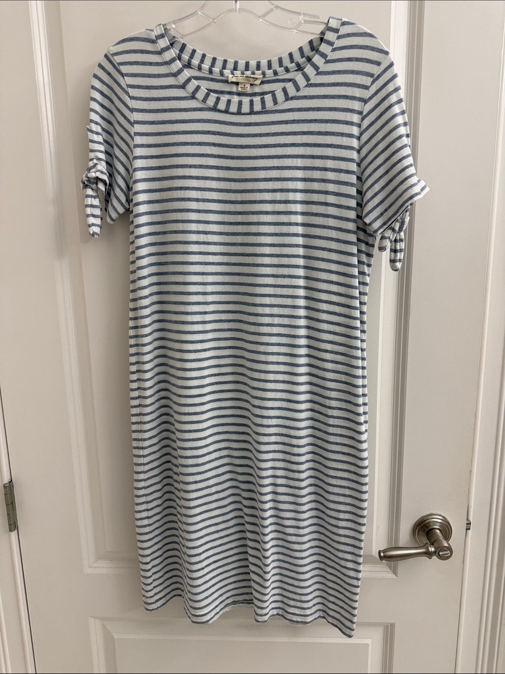 Jane and Delancey Blue & White Striped Tee Dress